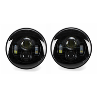 2 x 7 "lampe frontale phare de projection LED rondes hauteur / faisceau faible pour Jeep Wrangle