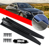 2 x jantes universelles lustrées noir ou fibre de carbone style jupe latérale diviseurs de bascule Canard diffuseur aile