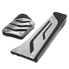 2 x pas de perceuse anti-dérapant en acier inoxydable de frein de frein pad pad de pédale pour BMW