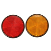 2 x Réflecteurs ronds 2inch rouge orangé universelles pour la moto dirt bike VTT