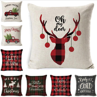 2020 noël housse de coussin taie doreiller canapé coussins taies doreiller coton lin taies doreiller déco