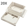 20Pcs 100x68x50mm Boîtier en plastique blanc Boîtier électronique étanche