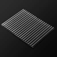 20pcs 10mmx150mm tubes en verre borosilicaté clair tube de soufflage 2mm mur