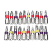 20pcs 1/4 pouce embout de tournevis à tête hexagonale Torx Phillips avec tige dextension de 75mm