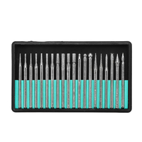 20pcs 3mm tige diamant meulage tête de coupe bits foret set kit pour outil rotatif