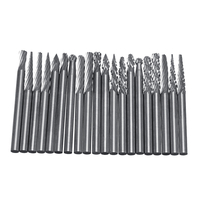 20pcs 3x3mm acier tungstène fraises en carbure monobloc rotatif fichier de la râpe outils de meulage kit