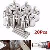 20pcs 4-40mm diamant scie trou foret ensemble pour carreaux en verre céramique marbre