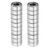 20pcs 5x10x4mm roulement à billes à gorge profonde blindé scellé en métal MR105ZZ