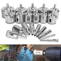 20pcs 6-50mm Diamond Drill Bits Ensemble de perçage pour verre en céramique Marbre