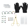 20PCS Body Piercing Tool Kit Portable Oreille Nez Nombril Mamelon Aiguille Nez Ring Set