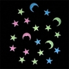 20pcs décalque de mur coloré fluorescent salle home enfant cadeau de décoration Noctilucence étoiles de lune
