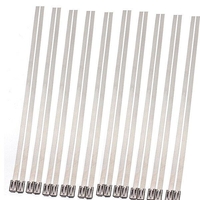 20pcs en acier inoxydable déchappement isolant en fibre de verre Wrap Pipe Tie