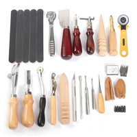 20pcs en cuir artisanat bricolage outil main couture cutter artisanat outils Kit