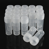 20pcs flacons de tube à essai en plastique de chimie de 5 ml avec récipient de paquet de bouchons détanchéité