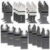 20pcs Lames de scie pour Fein Noir et Decker Bosch Multitool Oscillating Tools