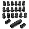 20pcs m12x1.5 acier voiture roues jantes écrous avec kit de verrouillage de clé tuner étendu