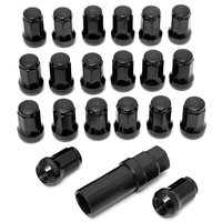20pcs m12x1.5 acier voiture roues jantes écrous avec kit de verrouillage de clé tuner étendu