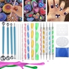 20Pcs Mandala Dotting Tools Set Kit de peinture de roche Nail Art Pen Paint Stencil