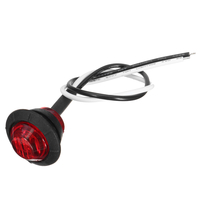20pcs mini 12 / 24v rouge rond LED bouton marqueur côté lumières lampe remorque