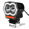 20W 12 / 80V IP68 2000LM LED ange de moto yeux USB phare Spotlight