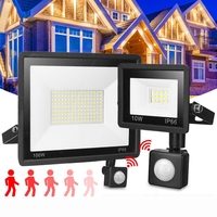 20W/30W/50W/100W LED Projecteur PIR Réflecteur détecteur de mouvement LED Projecteur étanche IP66 Projecteur Mur Éclaira