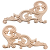 20x10CM Décoration De Cadre Onlay Non Peint En Bois Sculpté En Coin
