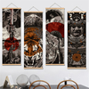 20x60cm HD Ukiyoe Toile Peintures Mur Art Affiche Suspendu Image Home Decor