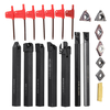 21 PCS 10mm Tour Carbure Solide Inserts Tournant Porte-Outil Alésage Bar Avec Clés Pour Outils De Coupe À Tour