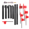 21 PCS 12mm Tour En Carbure Solide Inserts Tournant Porte-Outil Alésage Bar Avec Clés Pour Outils De Coupe À Tour