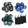 21 Pcs 3 Colrs Jeux de dés polyédriques Dés multisided Jeu de rôle Jeu de dés Gadget
