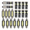 21 pcs Blanc Voiture LED Lumière Intérieur Dome Lumières Kit Dampoules pour BMW E46 Berline M3 1999-2005