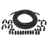 21 pièces AN8 ligne de tuyau tressé et coude à 45 degrés 90 degrés 180 degrés PTFE ensemble de fils dextrémité de t