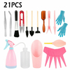 21 pièces Mini jardin bonsa outils ensemble Kit en pot charnu jardin succulentes outils de coupe Kit