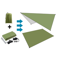 210D Oxford Tissu Armée Vert Tente Imperméable À Leau Abri Auvent Pliant Bâche Hamac Pluie Parasol Pique-Nique Tapi