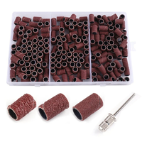 210pcs Professional Nail Sanding Bands Set Electric Manicure Machine Tool 80 120 180 Grit Nail Drill Grinding Accessorie