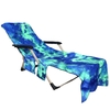 210 x 75cm serviette de plage serviette paresseux serviette de bain de soleil Tie-dye multi-poches serviettes de camping