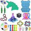 21/22/23 pcs Fidget Bubble Toys Ensemble sensoriel DIY Décompression Artefact Fidget Bubble Cube pour Adultes Fille Enfa