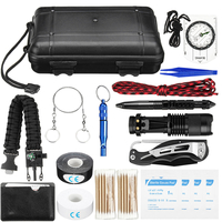 213Pcs Outils de survie Kit Kit de survie durgence Multi-outils Fournitures de premiers secours Matériel de survie