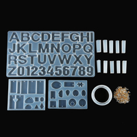214PCS Silicone époxy résine moulage moule Kit bijoux pendentif faisant bricolage moule artisanat