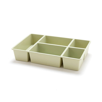 2192 Boîte De Rangement Cosmétique Séparée De Bureau En Plastique 5 Grilles Tiroir Débris Organisateur Boîte Soins Cosmé