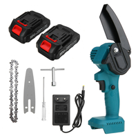 21V 350W 4 pouces tronçonneuse électrique Portable scie à chaîne Rechargeable scie délagage à bois sans / 1 pc / 2