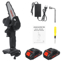 21V 4 pouces 600W scie à chaîne électrique portable sans fil Rechargeable scie à bois Portable W / 0/1/2 pièces Batterie