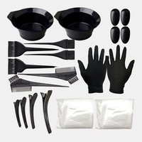 22 Pcs Cheveux Coloration Tool Set Peigne Brosse Jetable Bonnet De Douche Gants En Latex Outils De Coiffure