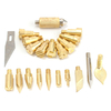 22 pcs Remplacement Bois Pyrogravure Conseils Set Hobby Craft Accessoires Kit À Souder Outils