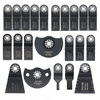 22 pièces mélanger les lames de scie multi-outil oscillant pour Parkside Workzone Einhell Challenge AEG Multitool