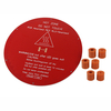 220 * 220 * 3mm rouge MK3 plaque de base de substrat en aluminium rond avec 6 pièces colonne de Gel de silice pour impri