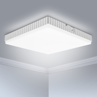 24W Plafonnier Motif Carré 6000K Blanc Brillant 40PCS Perles de Lampe 160-265VAC IP54