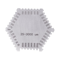 25-3000um Haute Précision En Acier Inoxydable Jauge Hexagone Film Humide Peigne Peinture Humide Film Jauge Dépaisse