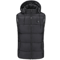 25-45 ° C gilet chauffant électrique gilet à capuche hiver plus chaud USB Charge chauffage veste vêtements