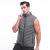 25-45 ° C gilet électrique veste en tissu chauffant USB thermique chaud manteaux chauffants pad corps plus chaud gris
